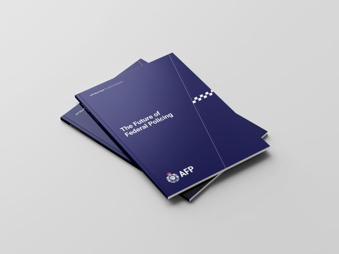 Front cover of an AFP publication 'the future of federal policing'